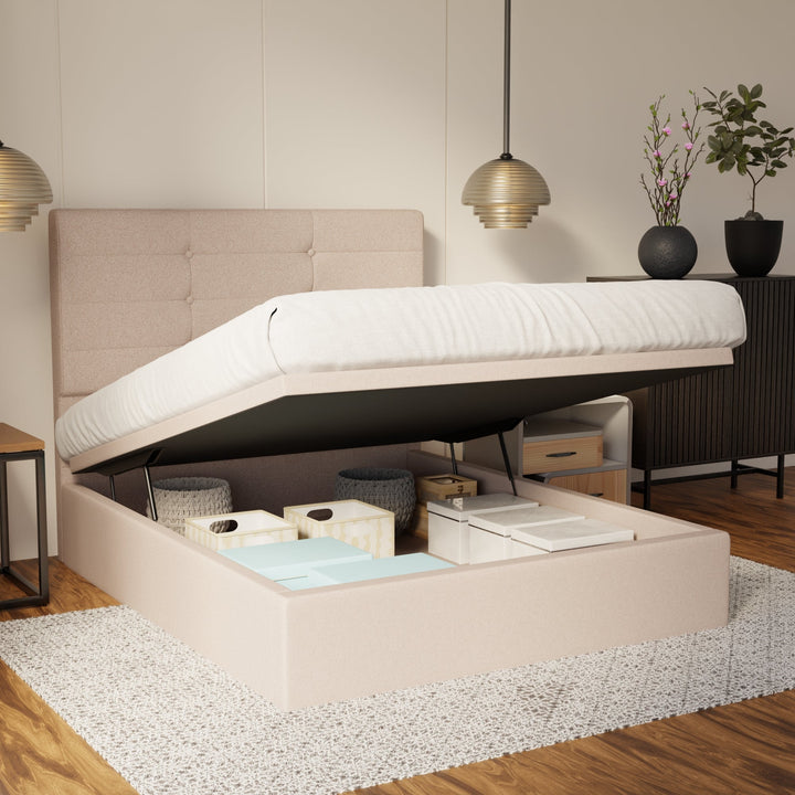 Kaelen Fabric Storage Bed Frame (Water Repellent & Pet Friendly) By Esteller