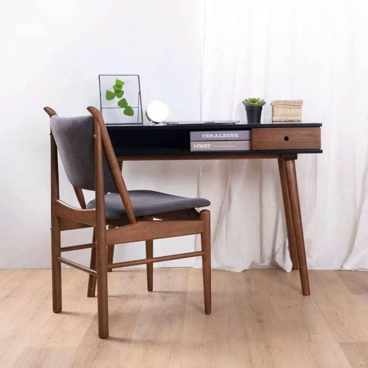 Medora Black Wooden Study Table