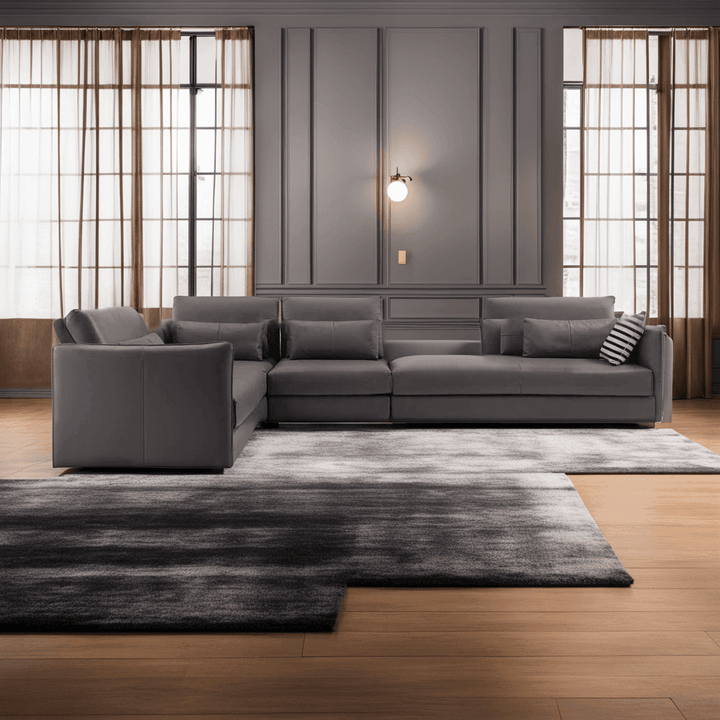 Coda Lunga Sectional Genuine Leather Sofa
