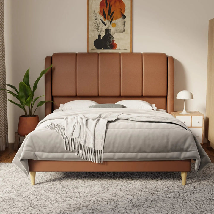Brinley Faux Leather Bed Frame (Pet Friendly) by Somnuz
