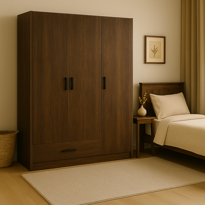 Elora 3 Door Wooden Wardrobe