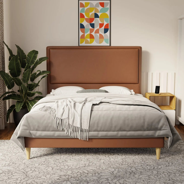 Shiro Faux Leather Bed Frame (Pet Friendly) by Somnuz