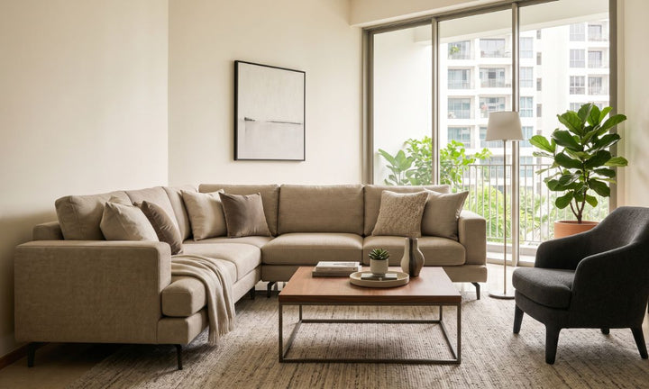 $2,000: What a Transitional Condo Living Room Actually Looks Like