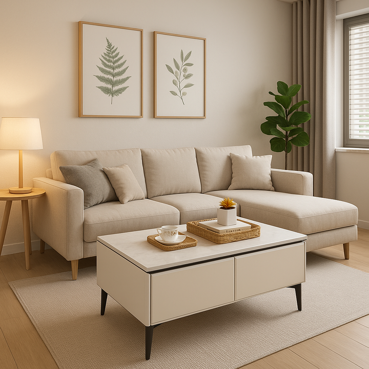 Tanaia White Coffee Table (100cm)