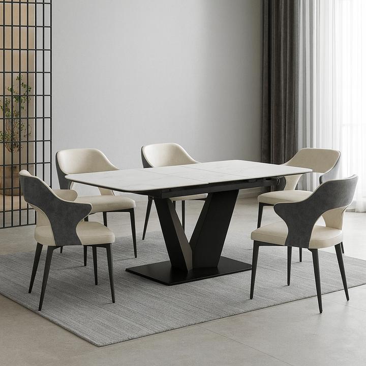 Robato Extendable Dining Table (White Gloss)
