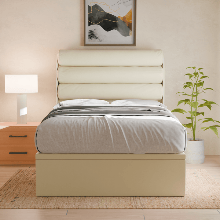 Gobbee Faux Leather Storage Bed