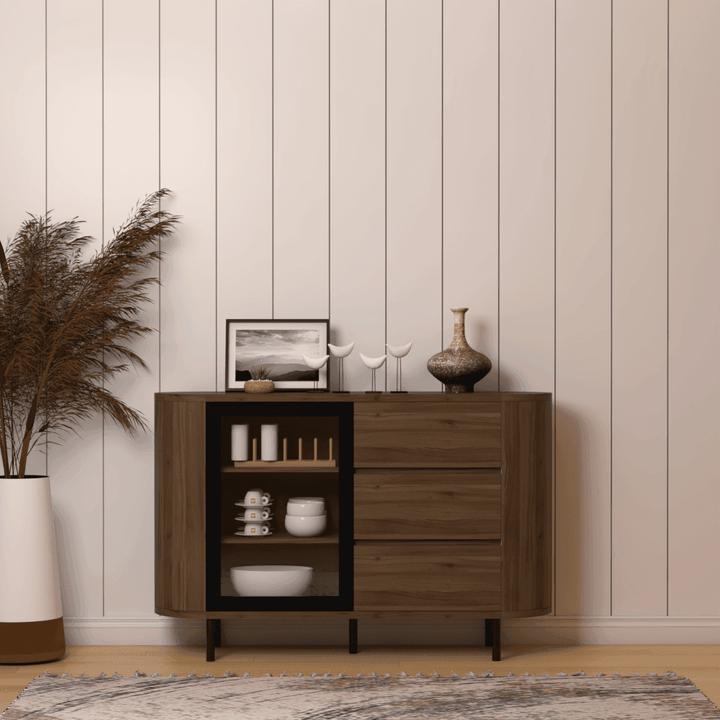 Montel Wooden Buffet Hutch (140cm)