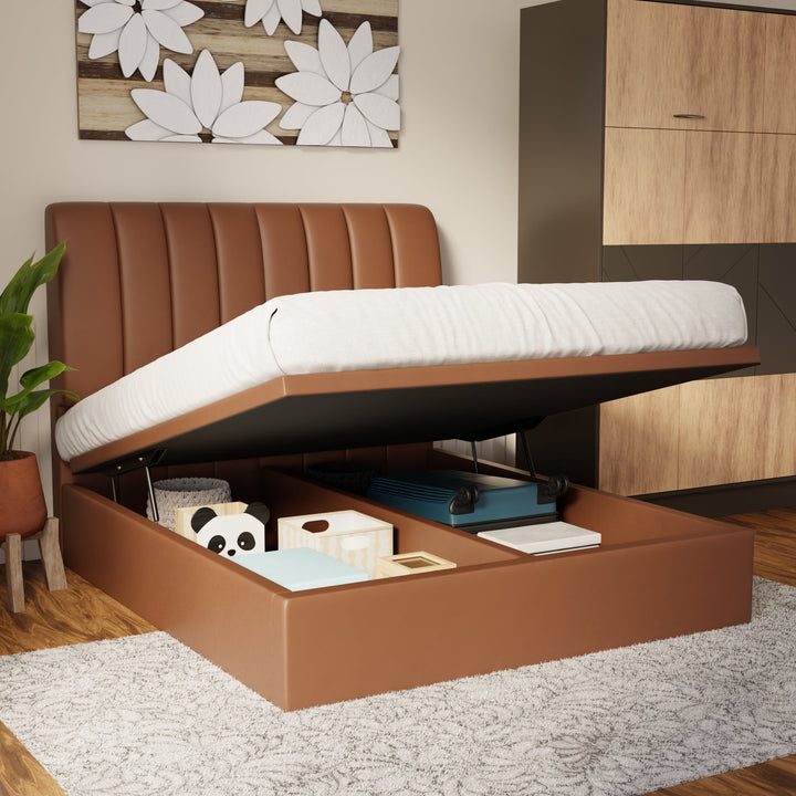 Trevino Faux Leather Storage Bed Frame (Pet Friendly) by Somnuz