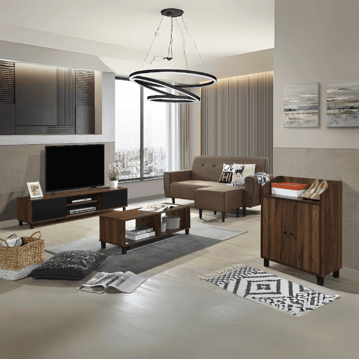 Clukas Living Room Set <br> (Sofa + Coffee Table + TV Console + Shoe Cabinet)