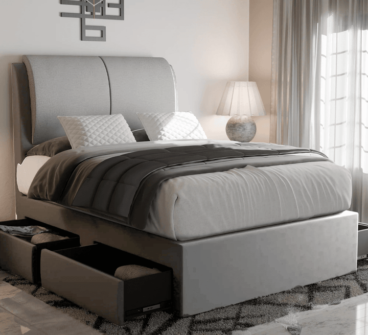 Berke Fabric Drawer Bed Frame