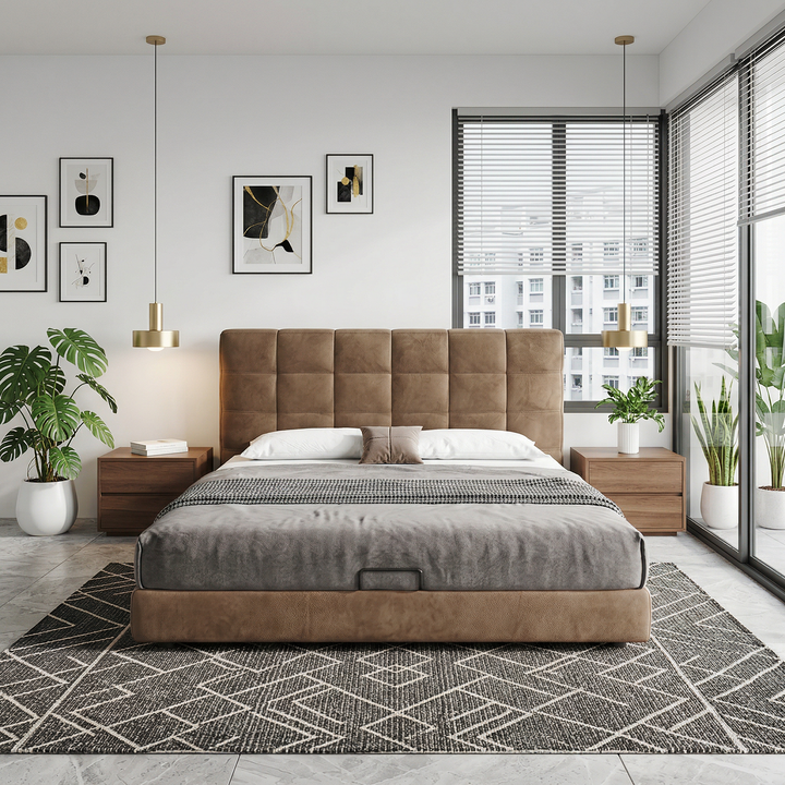 Aeris Leather Bed Frame