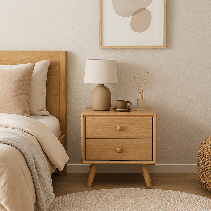 Berwyn Wooden Bedside Table (45cm)