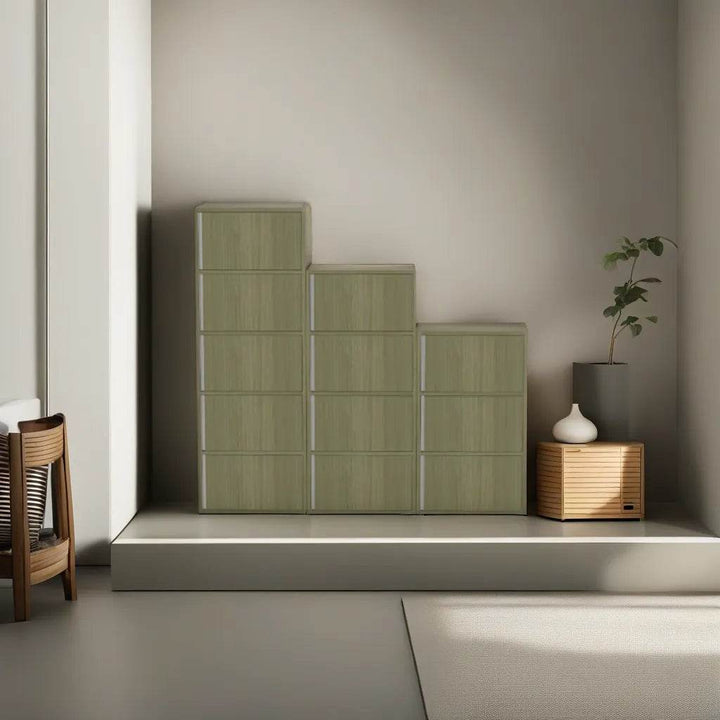 Derek Oak Storage Cabinets