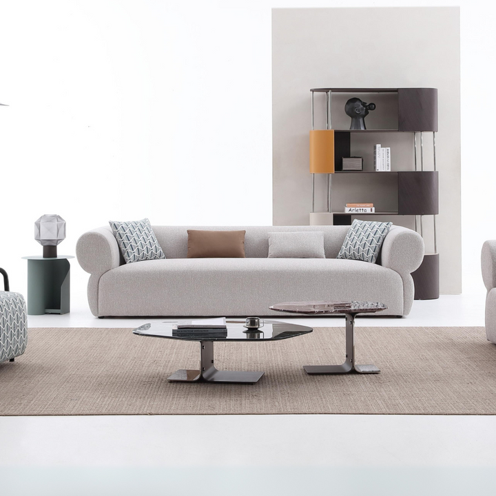 Bruna Boucle Fabric Sofa