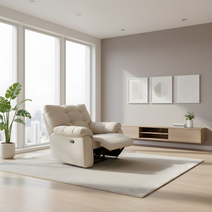 Morrel Fabric Recliner Sofa by Esteller (Pet Friendly & Easy Clean)