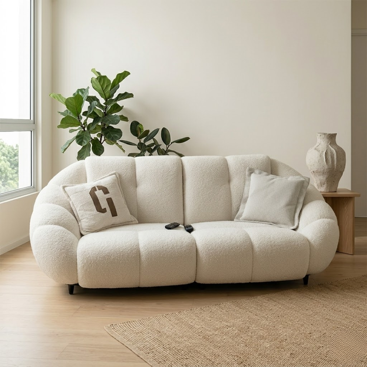 Marshall Teddy Fabric Electric Recliner Sofa by Esteller