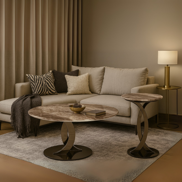Ardian Cultured Marble Nesting Coffee Table