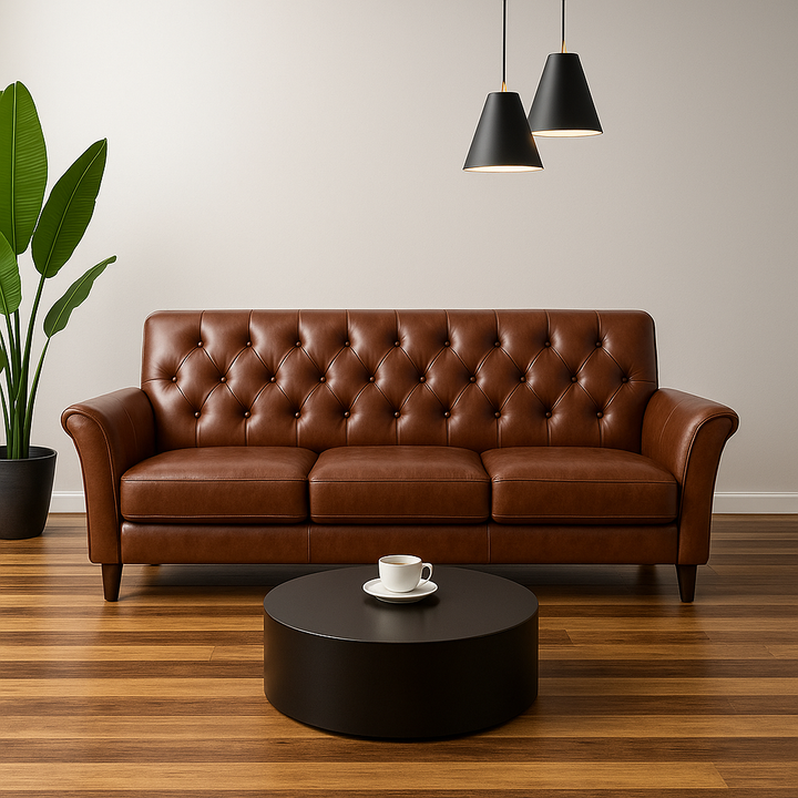 Donni Faux Leather Sofa