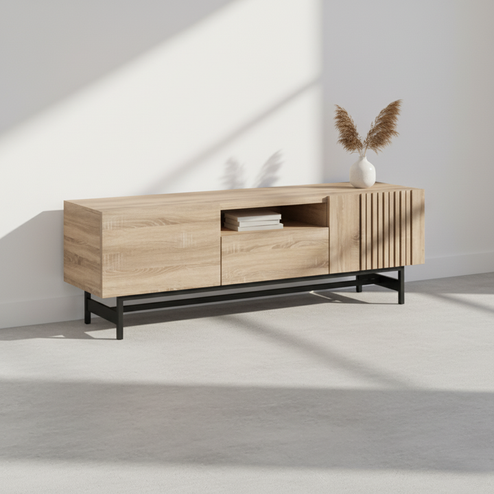 Marchel Wooden TV Console with Metal Legs 160 cm