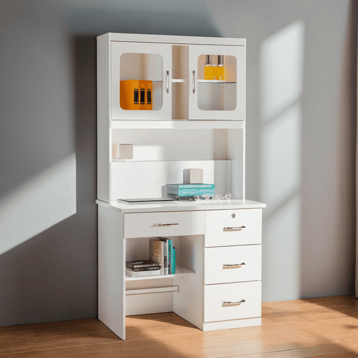Aekley Study Table with Hutch (90cm)