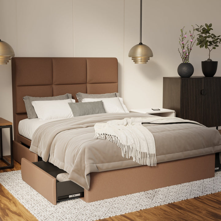 Caspian Fabric Drawer Bed Frame (Water Repellent & Pet friendly) By Esteller