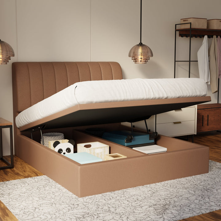 Kuro Fabric Storage Bed Frame (Water Repellent & Pet Friendly) by Somnuz