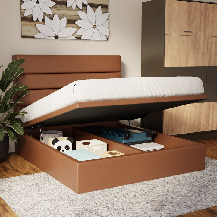 Corlune Faux Leather Storage Bed Frame (Pet Friendly) by Somnuz