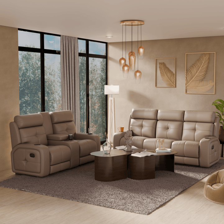 Darna Leather Recliner Sofa