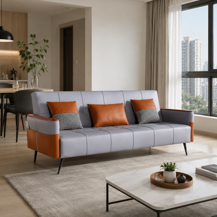 Corlira Faux Leather Sofa Bed
