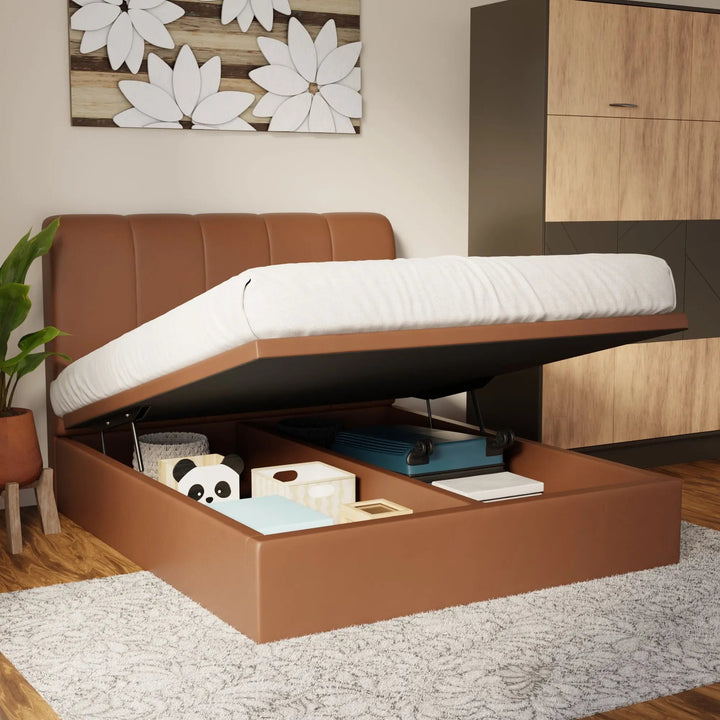 Caldrin Faux Leather Storage Bed Frame (Pet Friendly) by Somnuz