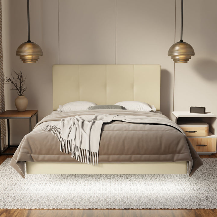 Lyra Genuine Leather Floating Bed Frame (With LED)  By Esteller