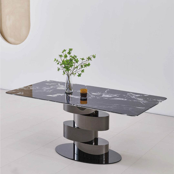 Maribelle Glossy Sintered Stone Dining Table (160cm/180cm/200cm)