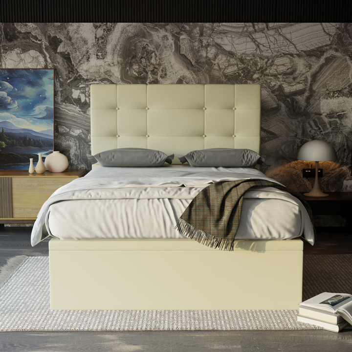 Jaxon Faux Leather Storage Bed