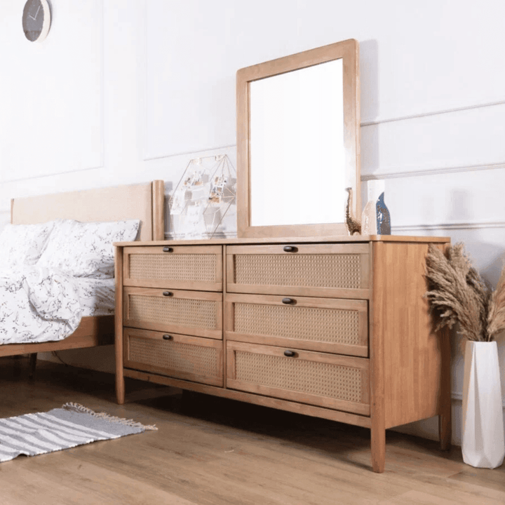 Delora Senior Rattan Wooden Chest of Drawer