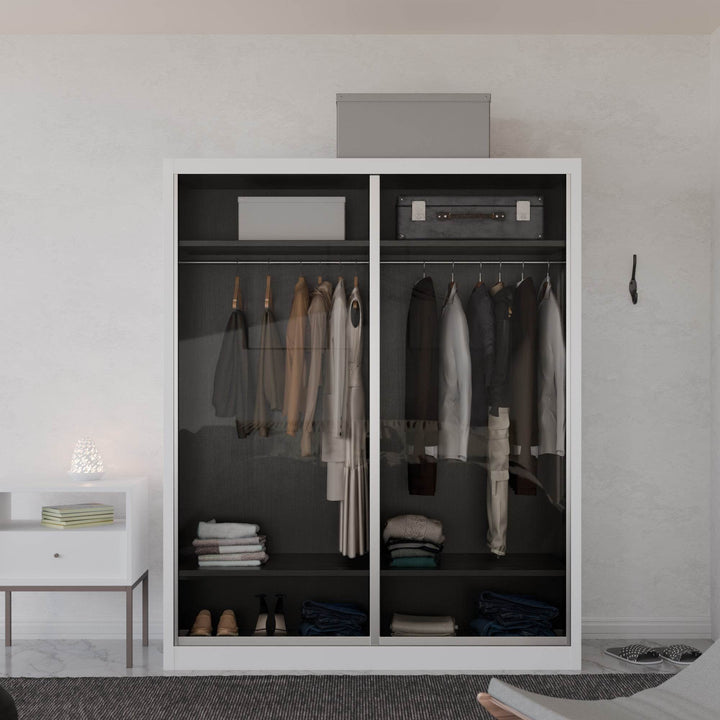 Amity Modular Wardrobe A02 (Clear Transparent Glass)