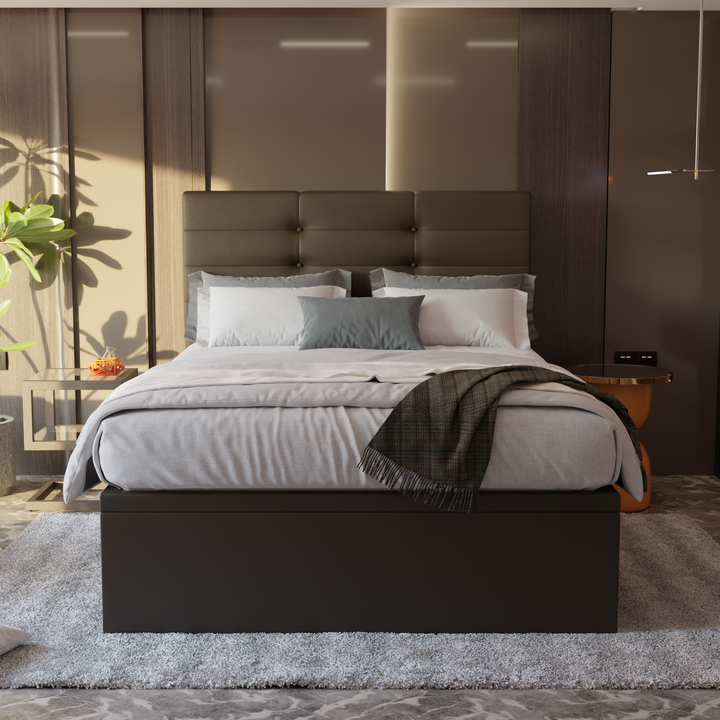 Arlen Faux Leather Storage Bed