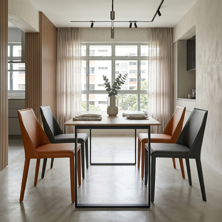 Brelo Genuine Leather Dining Chair