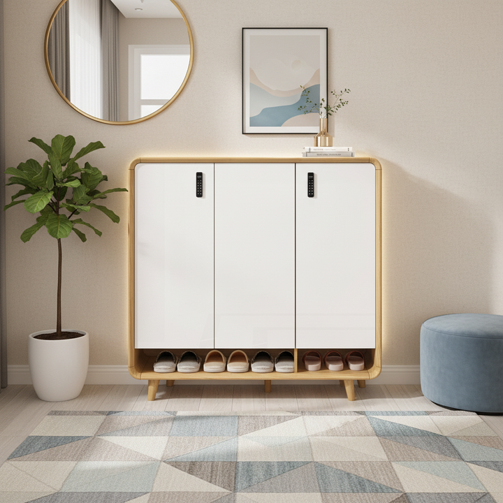 Andres 3 Door Shoe Cabinet with Digital Lock