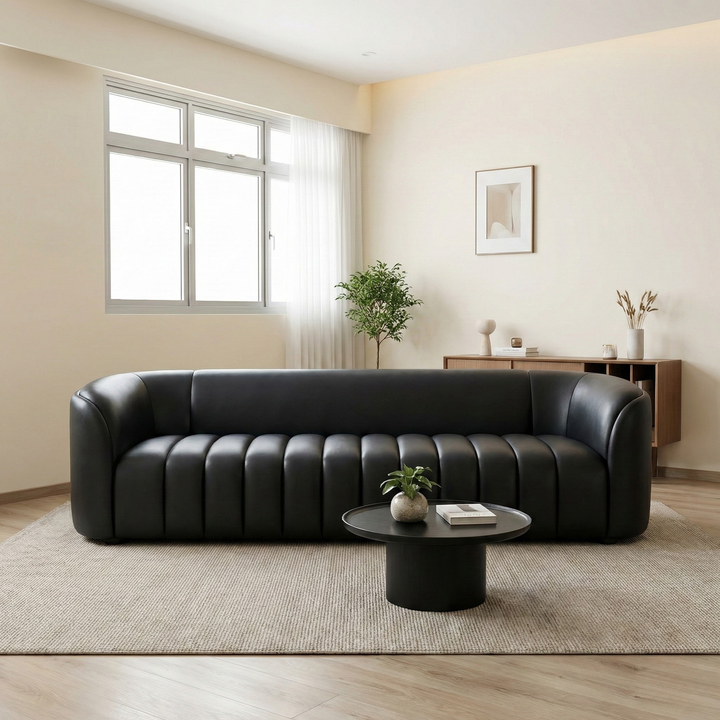 Elodie Faux Leather Sofa