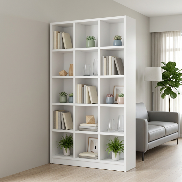 Cooper White Open Bookshelf