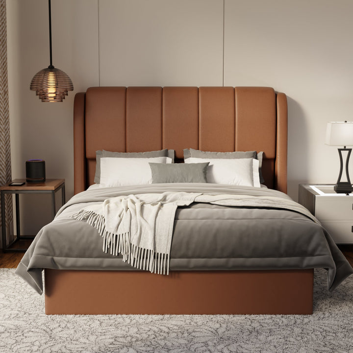 Brinley Faux Leather Drawer Bed Frame (Pet Friendly) by Somnuz