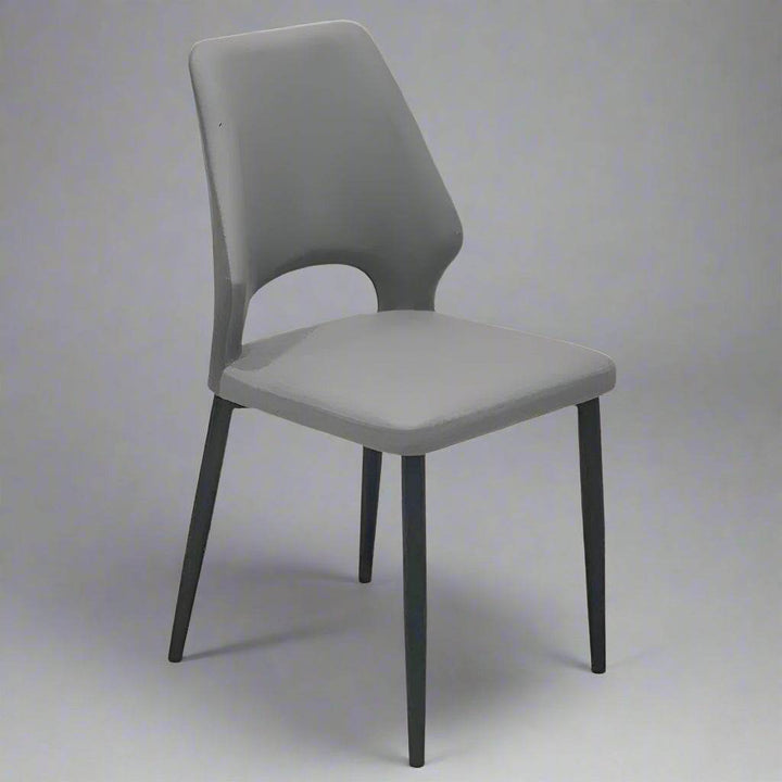 Seraphina Faux Leather Dining Chair in Grey