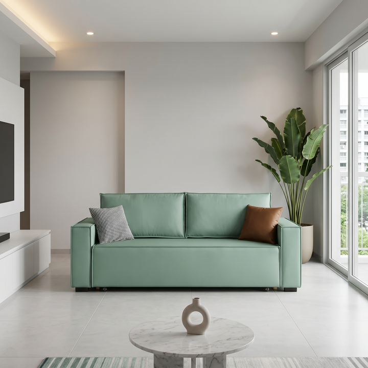 Aramora Faux Leather Sofa Bed