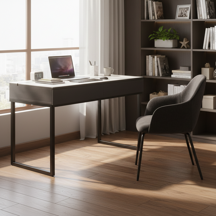 Muriel Glossy Sintered Stone Study Table (100cm/120cm)