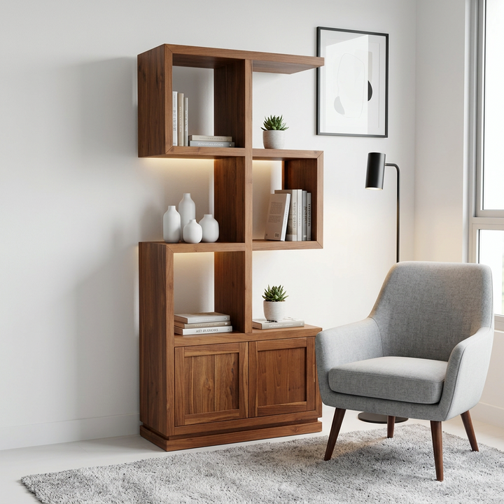 Ashton Teak Wood Bookshelf