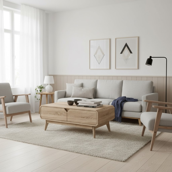 Viron Wooden Coffee Table 100cm