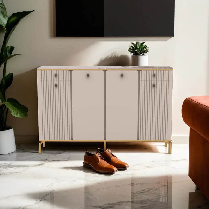 Koda II 4 Door Shoe Cabinet with Sintered Stone Top (160cm)