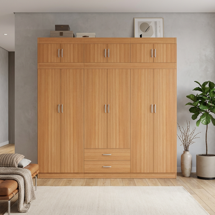 Quinton 6 Door Open Wardrobe with Top