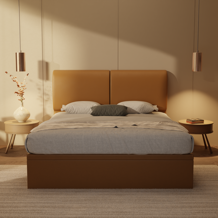 Sloane Genuine Leather Storage Bed (Gas Lift)