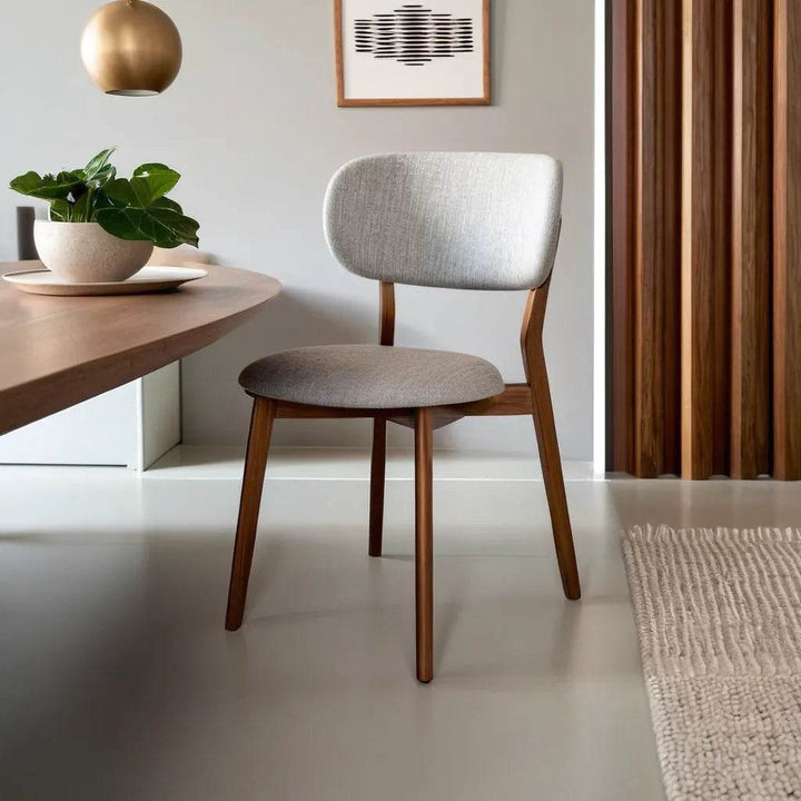 Sonya Wooden Dining Chair with Fabric Cushion